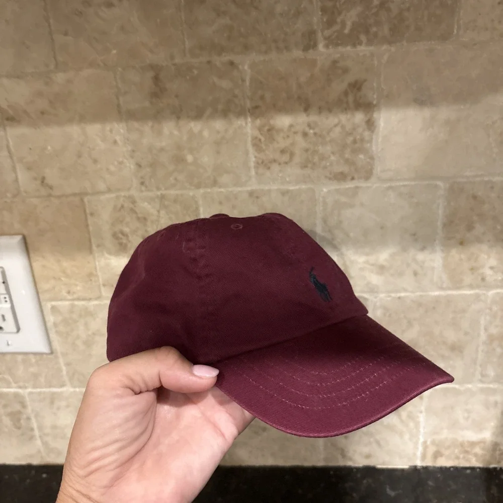 Polo Ralph Lauren 12 Months Infant Baby Size Baseball Hat Cap Red Maroon
